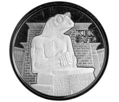 KEK - EGYPTIAN RELICS - 1 OZ 2022 TCHAD - STRIEBORNÁ ZBERATEĽSKÁ MINCA