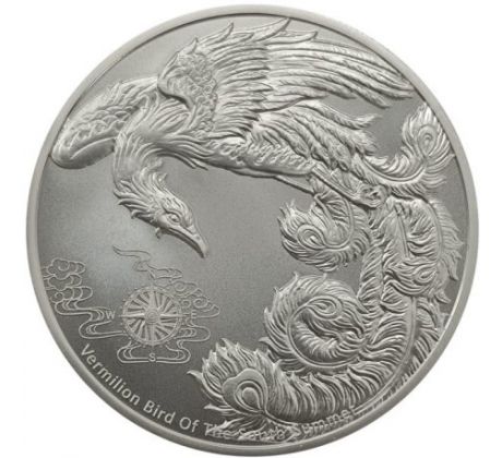 VERMILLION BIRD OF THE SOUTH SUMMER - FOUR GUARDIANS - 1 OZ 2023 SAMOA - STRIEBORNÁ ZBERATEĽSKÁ MINCA