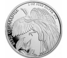 BIRD OF PARADISE - 1 OZ 2023 PAPUA NEW GUINEA - STRIEBORNÁ ZBERATEĽSKÁ MINCA