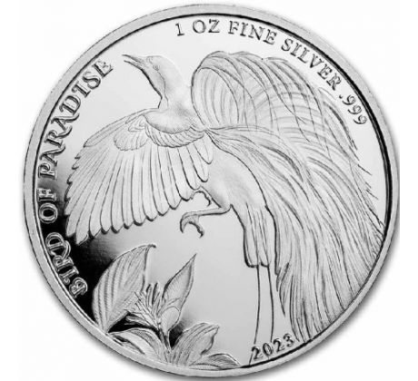 BIRD OF PARADISE - 1 OZ 2023 PAPUA NEW GUINEA - STRIEBORNÁ ZBERATEĽSKÁ MINCA