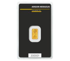 1 GRAM - ARGOR-HERAEUS - ZLATÁ INVESTIČNÁ TEHLIČKA