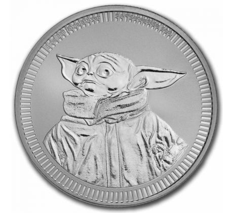 BABY YODA - STAR WARS - 1 OZ 2023 NIUE- STRIEBORNÁ ZBERATEĽSKÁ MINCA