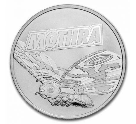 GODZILLA MOTHRA - 1 OZ .999 AG 2023 NIUE - STRIEBORNÁ ZBERATEĽSKÁ MINCA