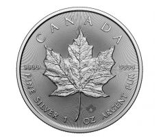 MAPLE LEAF - 1 OZ .9999 AG KANADA - STRIEBORNÁ INVESTIČNÁ MINCA - nový tovar