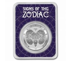 SINGS OF ZODIAC - ZNAMENIE PODĽA VÝBERU - 1 OZ 2021 TOKELAU - STRIEBORNÁ ZBERATEĽSKÁ MINCA V BLISTRI BARAN ks