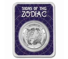 SINGS OF ZODIAC - ZNAMENIE PODĽA VÝBERU - 1 OZ 2021 TOKELAU - STRIEBORNÁ ZBERATEĽSKÁ MINCA V BLISTRI RYBY ks